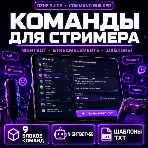 Конструктор команд для стримера