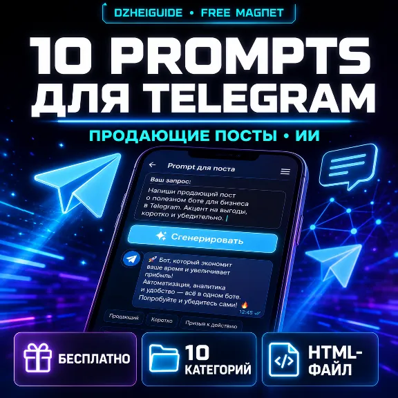 10 промптов для продающих постов в Telegram